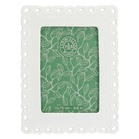 LA PORCELLANA BIANCA VALENTINO Zdobiona ramka na zdjęcia 10 x 15 cm