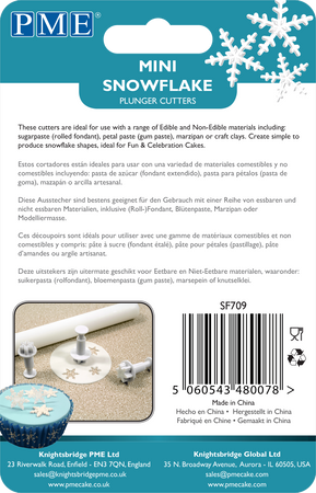 PME Mini wykrawacze do ciastek śnieżynki (3 sztuki)