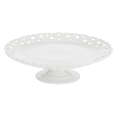 LA PORCELLANA BIANCA VALENTINO Zdobiona patera do ciasta 26 cm