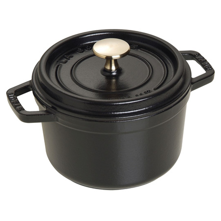 STAUB LA COCOTTE Garnek żeliwny okrągły 1.2 ltr, czarny
