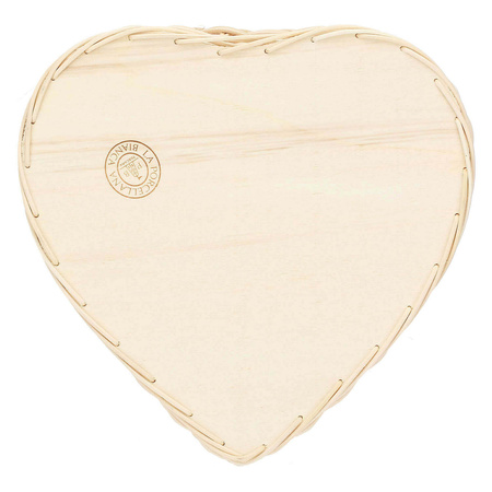 LA PORCELLANA BIANCA MIDOLLINO Wiklinowy kosz na naczynie do zapiekania serce