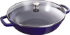 STAUB Wok żeliwny z pokrywką 30 cm, niebieski