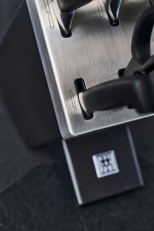 ZWILLING FOUR STAR Zestaw 5 noży w bloku samoostrzącym szary