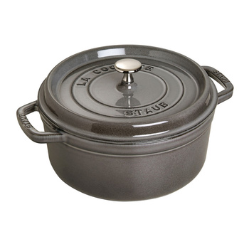 STAUB LA COCOTTE Garnek żeliwny okrągły 3.8 ltr, grafitowy