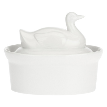 LA PORCELLANA BIANCA TERRINE Naczynie do zapiekania kaczka 10 x 7 cm