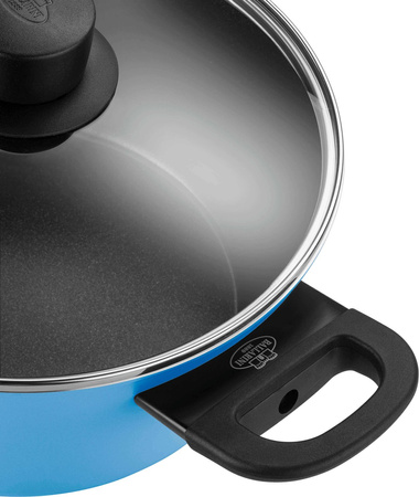 BALLARINI CAPRERA Garnek 2H z pokrywką 24 cm niebieski