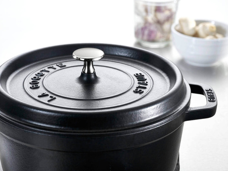 STAUB LA COCOTTE Garnek żeliwny okrągły 6.7 ltr, czarny