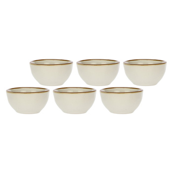 ROSE&TULIPANI CONCERTO AVORIO Zestaw 6 okrągłych miseczek 7 cm