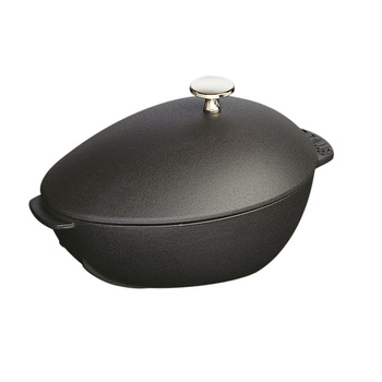 STAUB SPECIAL COCOTTE Garnek żeliwny owalny małż 2 ltr, czarny