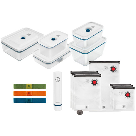 ZWILLING FRESH & SAVE Zestaw startowy M/L szkło/plastik morski