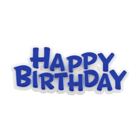 PME Świeczki niebieskie Happy Birthday (16 sztuk) niebieski