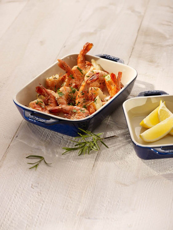 STAUB COOKING Prostokątny półmisek ceramiczny 400 ml, niebieski