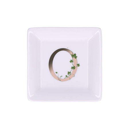 LA PORCELLANA BIANCA ADORATO Talerzyk kwadratowy 10 cm, Wzór O