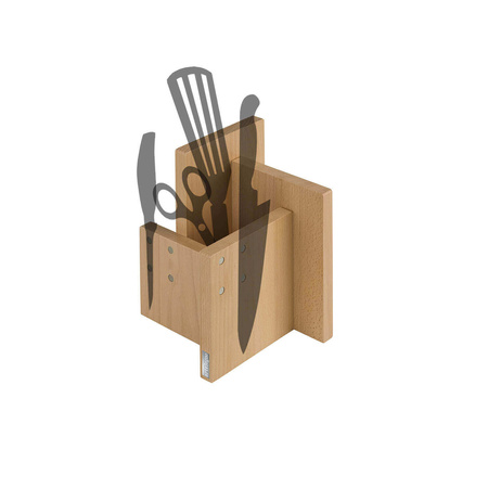 ARTELEGNO KOMBI Magnetyczny stojak na noże z pojemnikiem