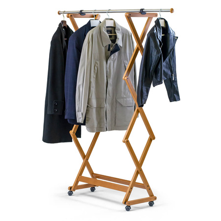 ARREDAMENTI FELIX Wieszak na ubrania - 140 x 32 cm, Brązowy