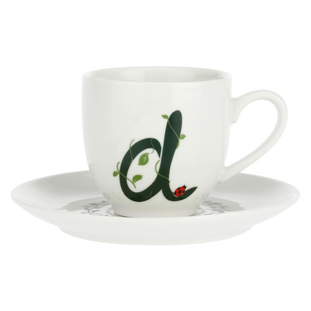 LA PORCELLANA BIANCA SOLOTUA Filiżanka ze spodkiem 90 ml, Wzór D