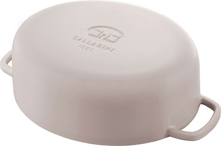 BALLARINI BELLAMONTE Garnek żeliwny owalny 7.5 ltr, kość słoniowa