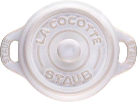 STAUB GIFT GIVING Mini cocotte okrągły 200 ml, kość słoniowa