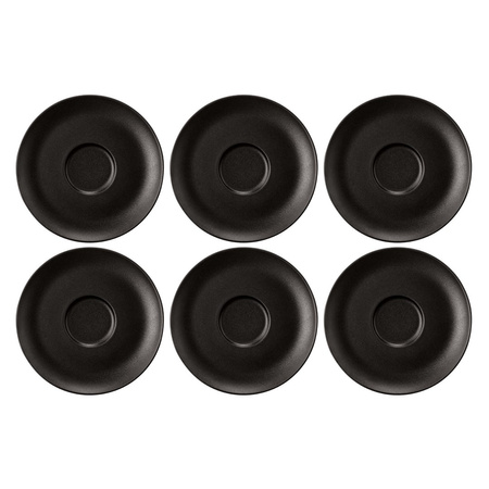 SELTMANN LIBERTY VELVET BLACK Zestaw 6 spodków 16.5 cm