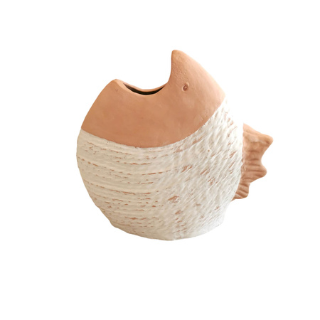 RITUALI DOMESTICI GALLURA Wazon ryba niski 24 x 10 x 24 cm