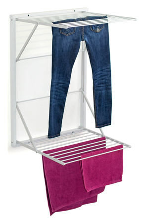 ARREDAMENTI KORAL Naścienna suszarka na pranie - 98 x 69 cm, Biały