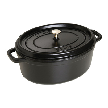 STAUB LA COCOTTE Garnek żeliwny owalny 6.7 ltr, czarny