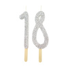 PME Świeczka cyfra 1, srebrny