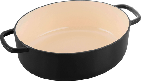 BALLARINI BELLAMONTE Garnek żeliwny owalny 6.5 ltr, czarny