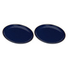 ROSE&TULIPANI CONCERTO BLU COBALTO Zestaw 2 półmisków okrągłych 32 cm