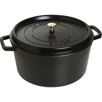 STAUB LA COCOTTE Garnek żeliwny okrągły 12.6 ltr, czarny