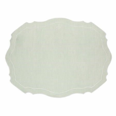 LA PORCELLANA BIANCA Nowoczesna podkładka na stół 48x33 cm, miętowy