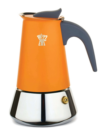 PEZZETTI STEELEXPRESS Emaliowana kawiarka stalowa indukcyjna (10 filiżanek) - Pomarańczowy