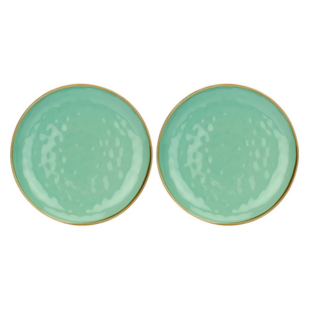 ROSE&TULIPANI CONCERTO VERDE ACQUA Zestaw 2 półmisków okrągłych 32 cm