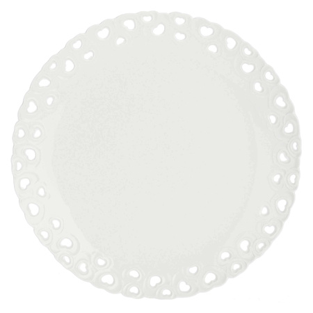 LA PORCELLANA BIANCA VALENTINO Zdobiona patera do ciasta 26 cm