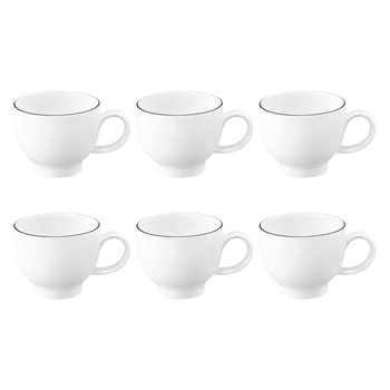 SELTMANN LIDO BLACK LINE Zestaw 6 filiżanek do espresso 90 ml