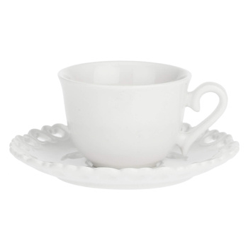LA PORCELLANA BIANCA VALENTINO Filiżanka do kawy ze spodkiem 80 ml