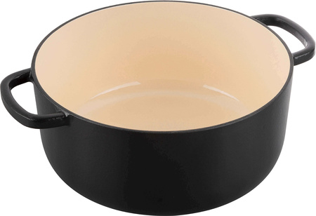 BALLARINI BELLAMONTE Garnek żeliwny okrągły 2.6 ltr, czarny