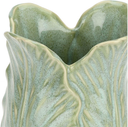 RITUALI DOMESTICI DORDOGNA Zielony wazon ozdobny 14.5 x 15 cm