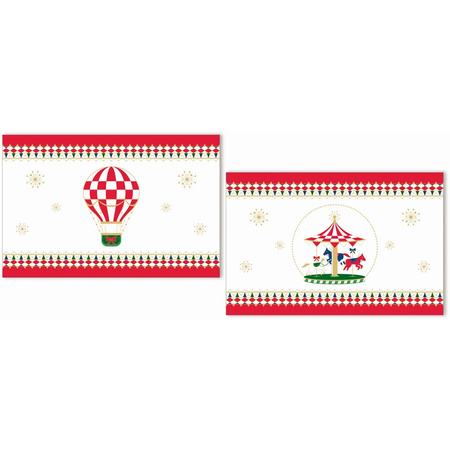 ROSE&TULIPANI  x MAS CAROUSEL Zestaw 2 podkładek na stół 45.5 x 30 cm