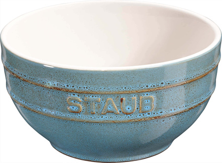 STAUB SERVING Zestaw 4 misek okrągłych 14 cm, antyczny turkusowy