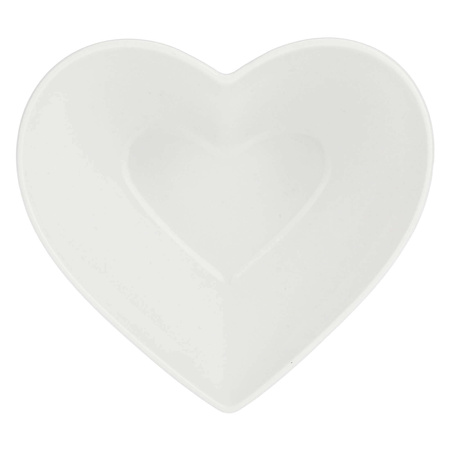 LA PORCELLANA BIANCA CUPIDO Miska serce 15 cm