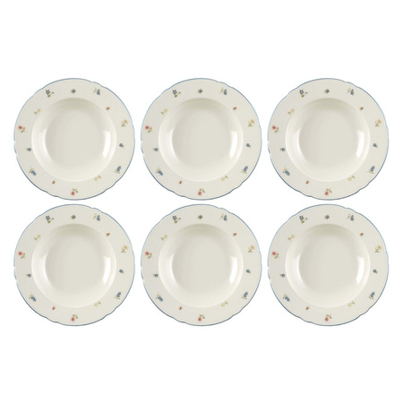 SELTMANN MARIE-LUISE STREUBLUME Zestaw 6 talerzy do zupy 23 cm