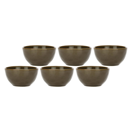 ROSE&TULIPANI CONCERTO GRIGIO TORTORA Zestaw 6 misek na owoce 11 cm