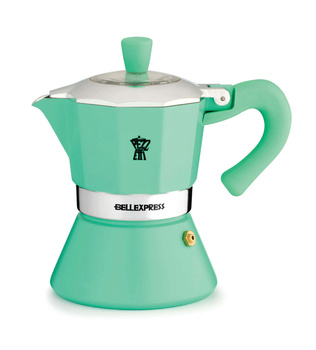 PEZZETTI BELLEXPRESS Emaliowana kawiarka indukcyjna (6 filiżanek) - Miętowy