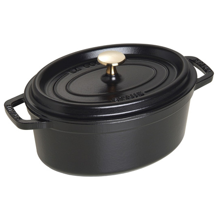 STAUB LA COCOTTE Garnek żeliwny owalny 2.35 ltr, czarny