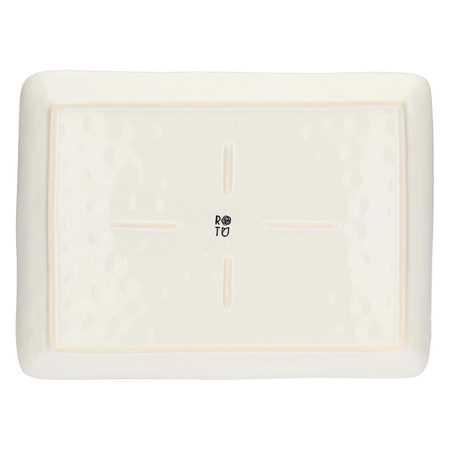 ROSE&TULIPANI CONCERTO AVORIO Taca prostokątna 36 x 26.5 cm