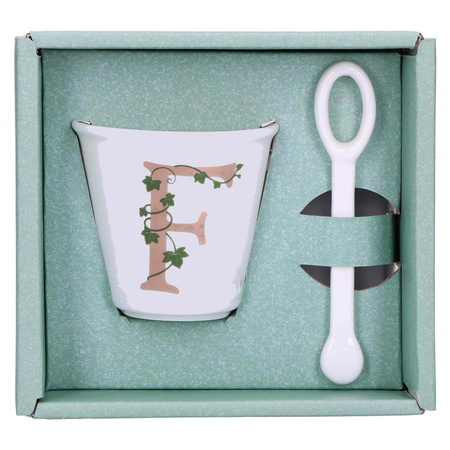 LA PORCELLANA BIANCA UNICO Filiżanka z łyżeczką 75 ml, Wzór F