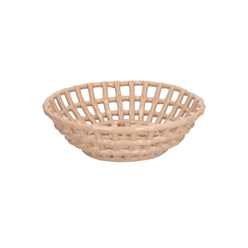 RITUALI DOMESTICI CATTURATA Koszyk okrągły beżowy 29.5 x 9 cm