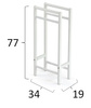 ARREDAMENTI SALVI' Stojak na ręczniki - 77 x 34 cm, Biały