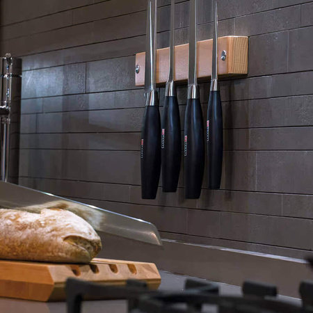 ARTELEGNO Magnetyczna listwa na noże z drewna bukowego 50 cm